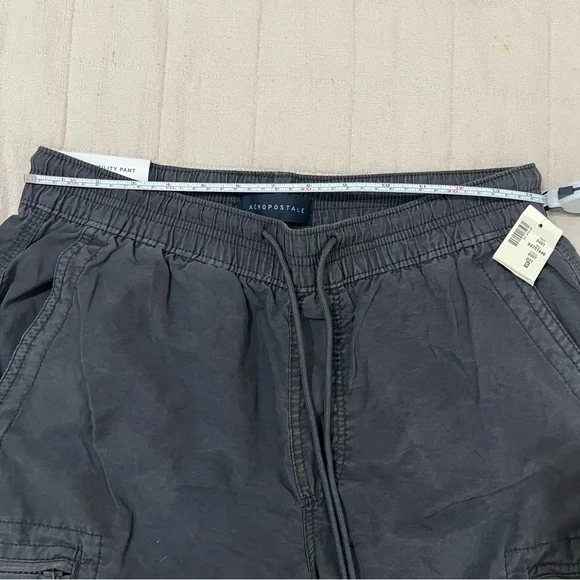 Aeropostale Mens Small Active Utility Cargo Pants Joggers Elastic Waist Black - Picture 4 of 10